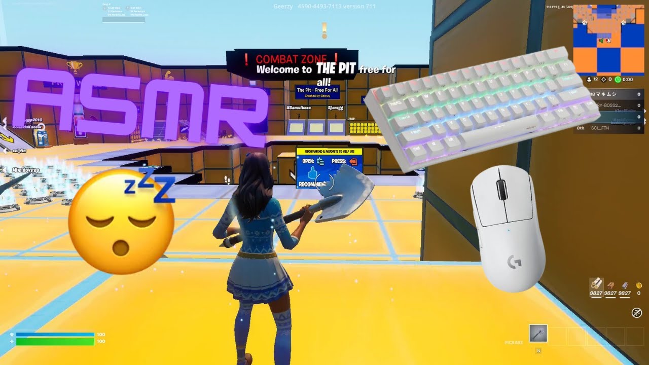 ASMR😍Chill The Pit - Free For All fortnite🏅gameplay relaxing keyboard sounds🎧Lo-Fi music
