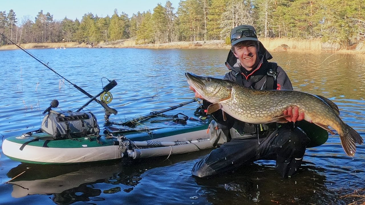 SUP Fly Fishing for Pike - My Biggest Pike in 15 years