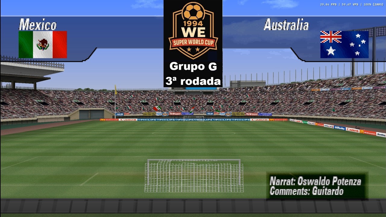 MÉXICO X AUSTRÁLIA | SUPERCOPA DO MUNDO WE 1994 | GRUPO G | 3ª RODADA