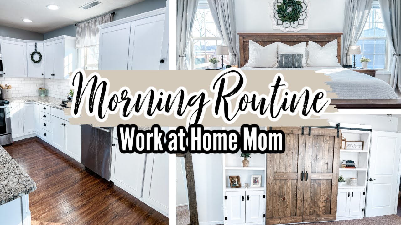 WORK AT HOME MOM MORNING ROUTINE | Productive Morning Routine | Work at Home Homeschool Mom