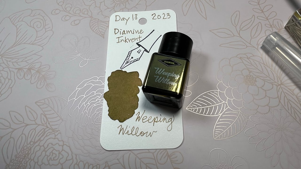 Christmas in July! Diamine Inkvent 2023 ~ Day 13 ~ Weeping Willow