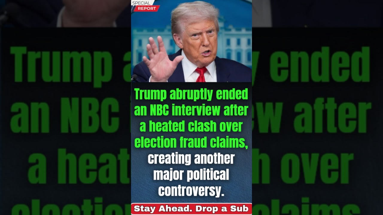 TRUMP STORMS OUT: Heated NBC Interview Ends Abruptly After Election Fraud Clash