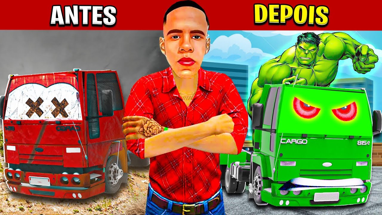 TRANSFORMEI UM CAMINHÃO VELHO NO INCRÍVEL HULK! REBAIXADOS ELITE BRASIL