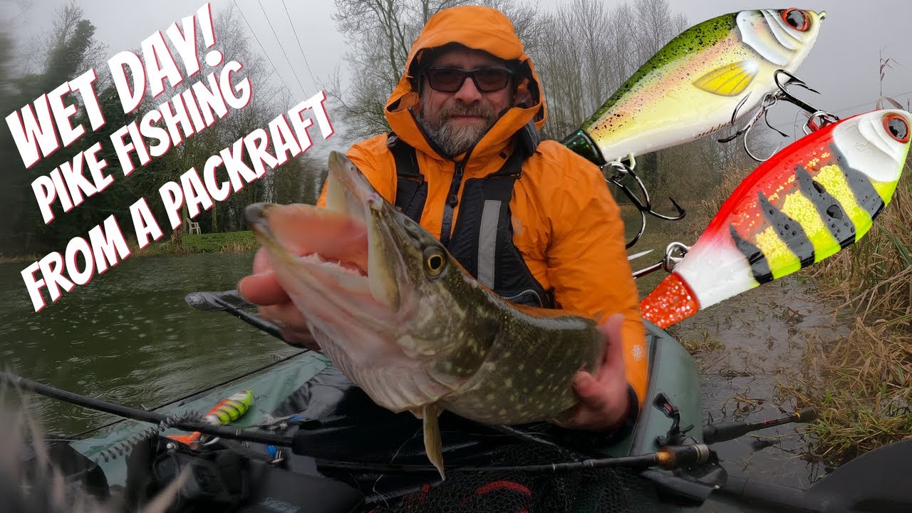 Wet day Fishing for Pike with the Strike Pro Guppie on the River Waveney.