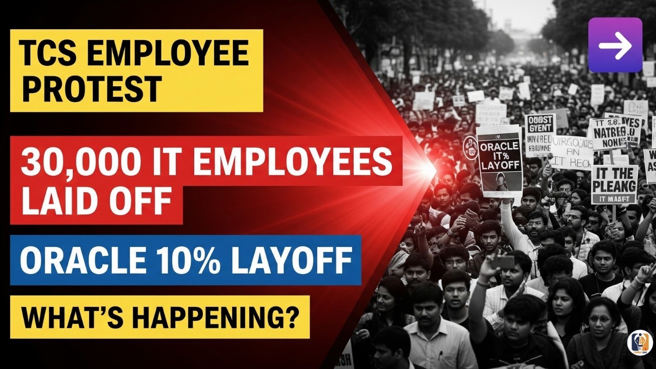 TCS Employee Protest : 30,000 IT Employee Layoff?, Oracle 10% layoff | What's Happening