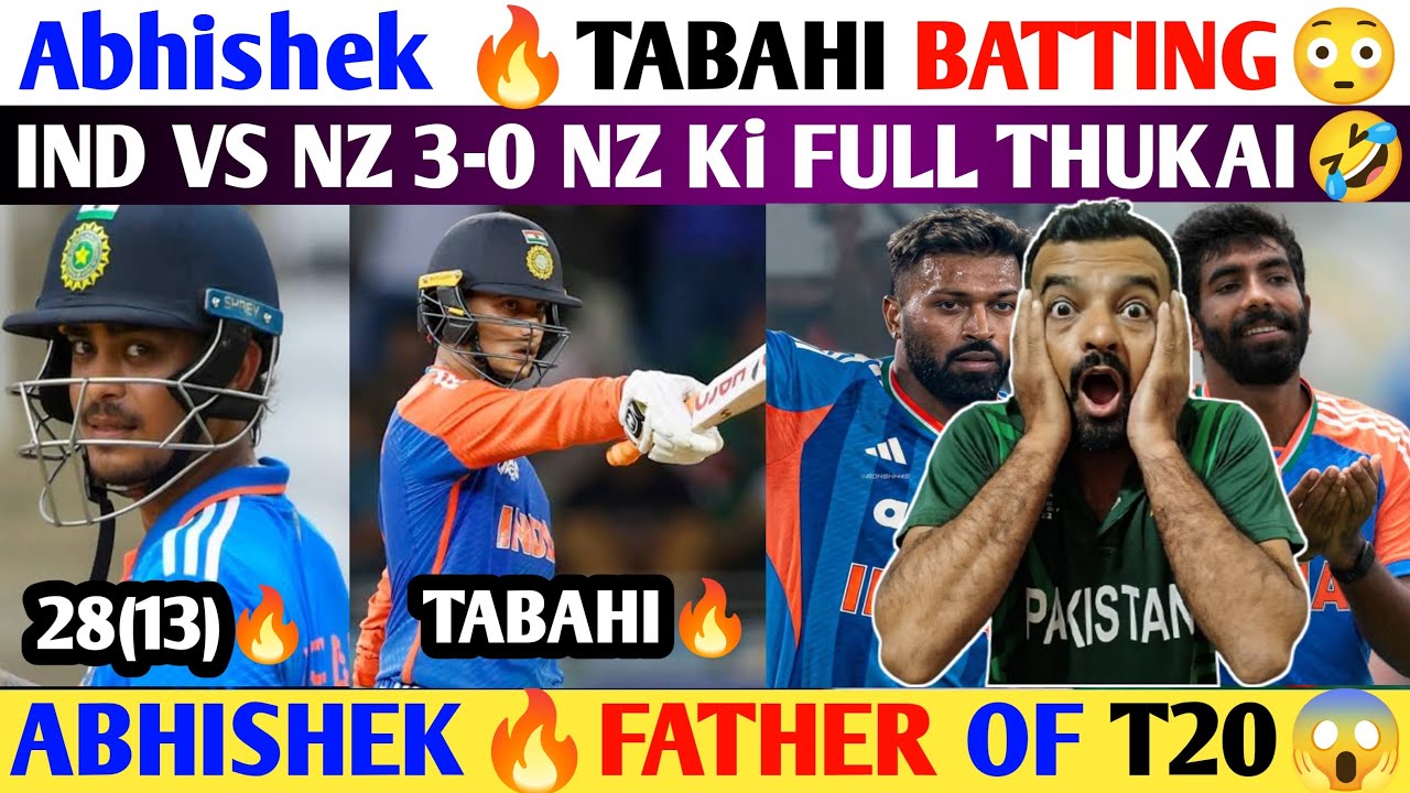 PAK SHOCKED😱ABHISHEK TABAHI🔥VS NZ | uff 3-0🤣