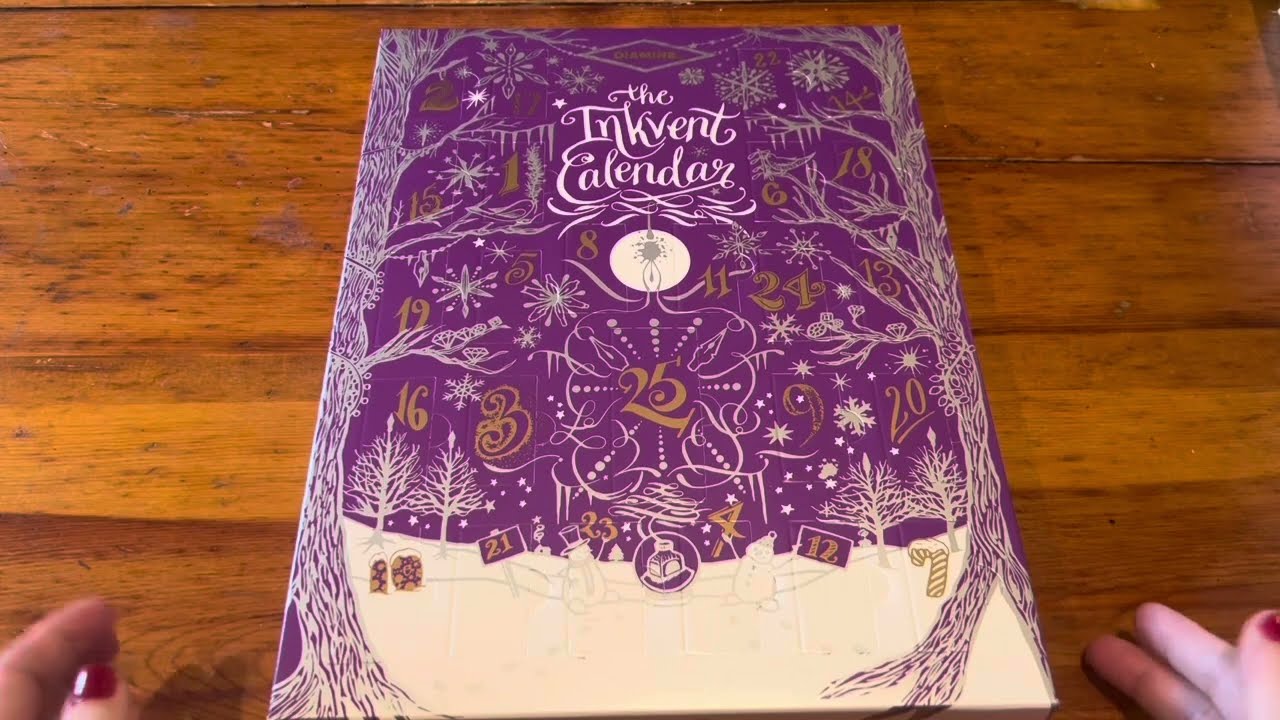 Diamine Inkvent 2023- Swatching all 25 inks!! 🩷💜 SPOILER VIDEO!! 💜🩷