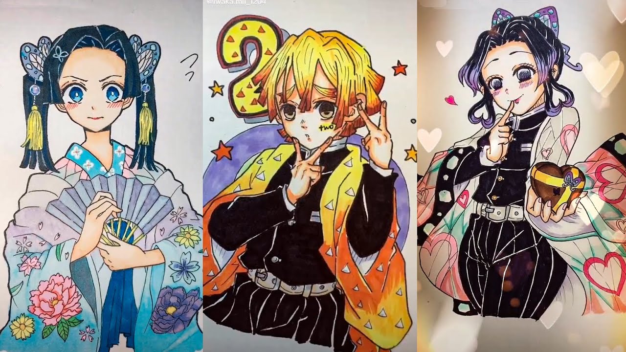 テ ィ ッ ク ト ッ ク 絵 | 鬼 滅 の 刃 イ ラ ス ト - TikTok Kimetsu no Yaiba Painting #173