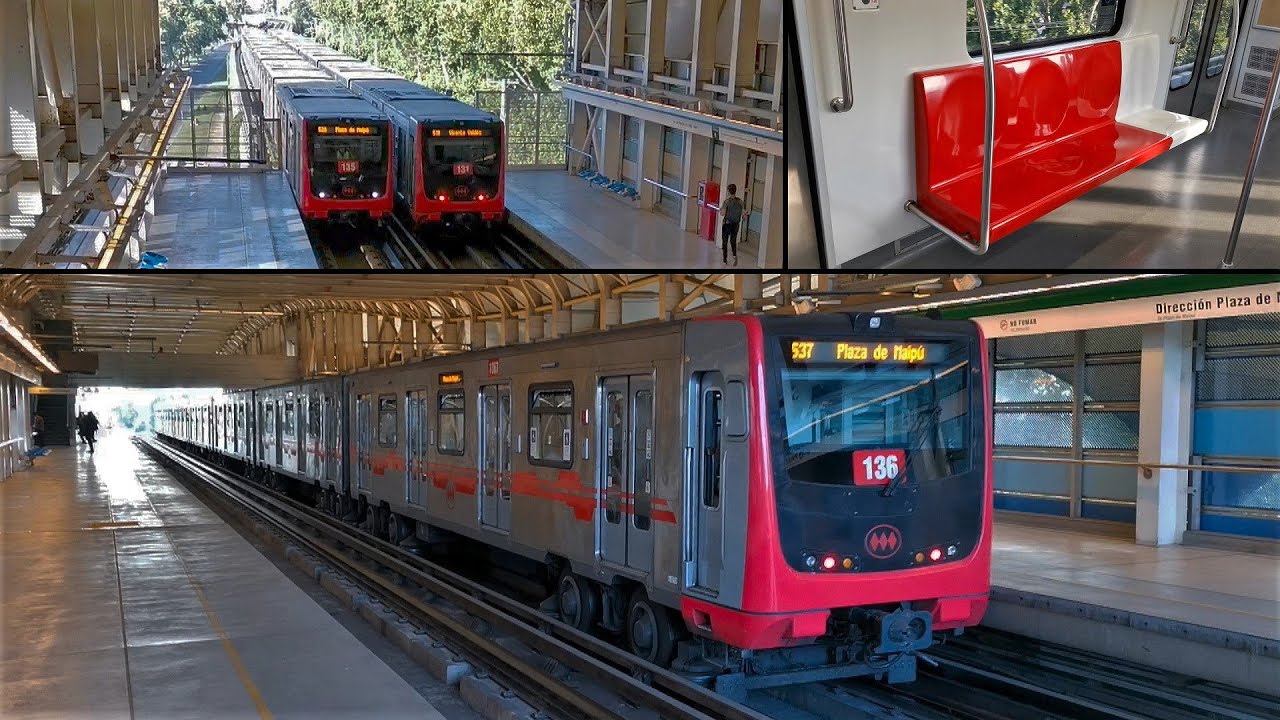Metro de Santiago - Nuevos trenes ALSTOM NS-16 en sus primeros días de funcionamiento en la Línea 5