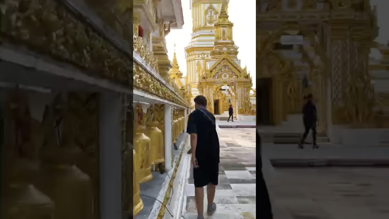 Ringing the bells 🔔 at Buddhist Temple #thailand #buddhisttemple #buddhistheritage #thaitemple