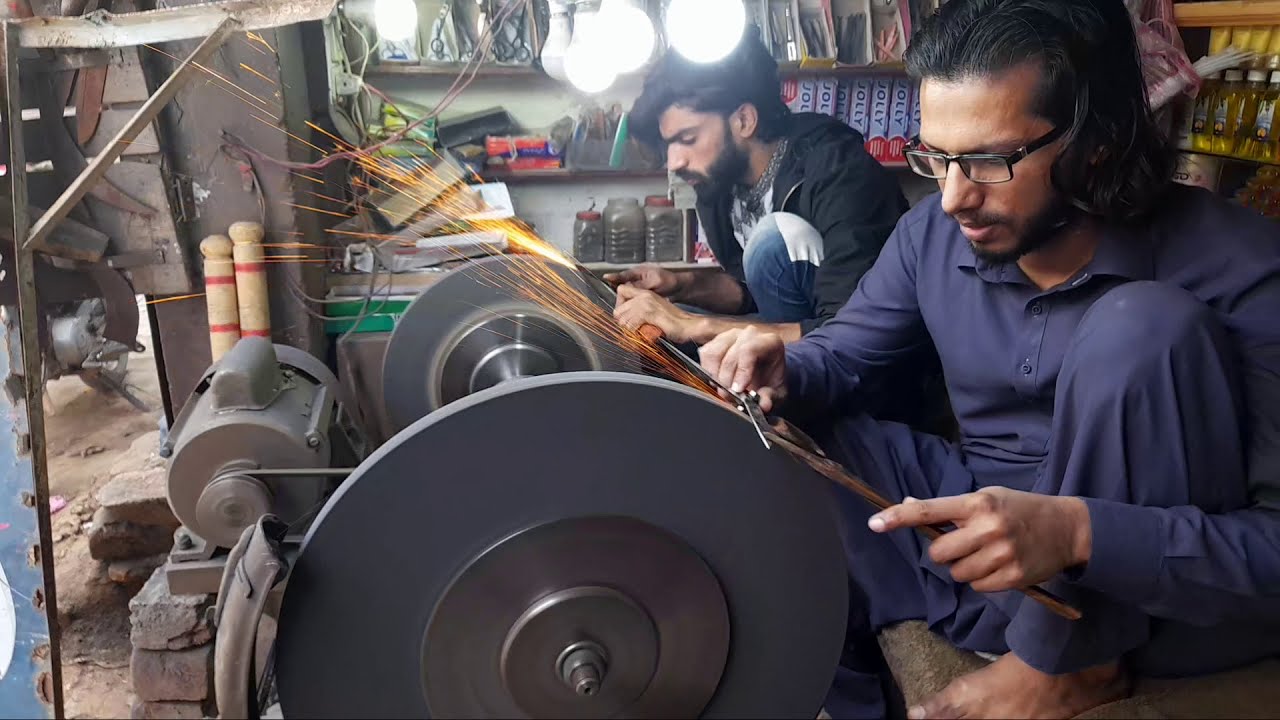 Sharpening of  Scissor  | How Edge shears are made|Scissors Repair|Scissor Grinding machine