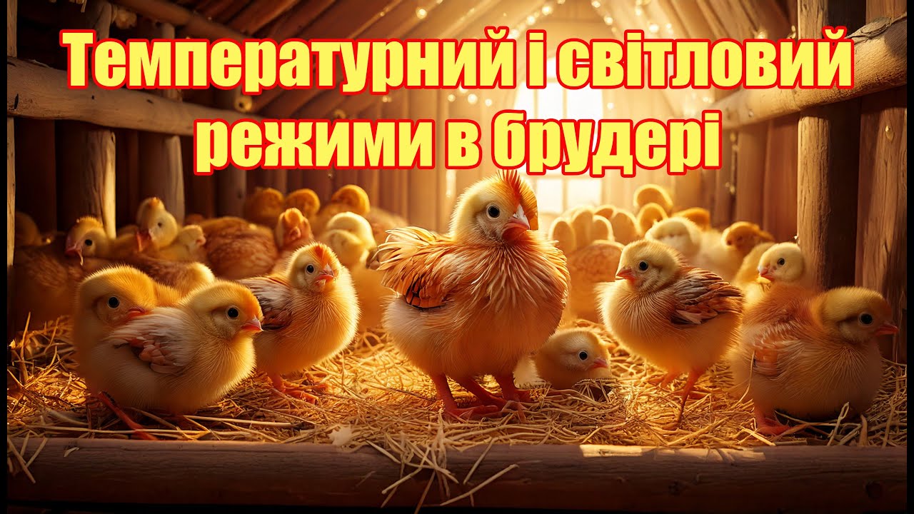Світловий і температурний режими для курчат у брудері.