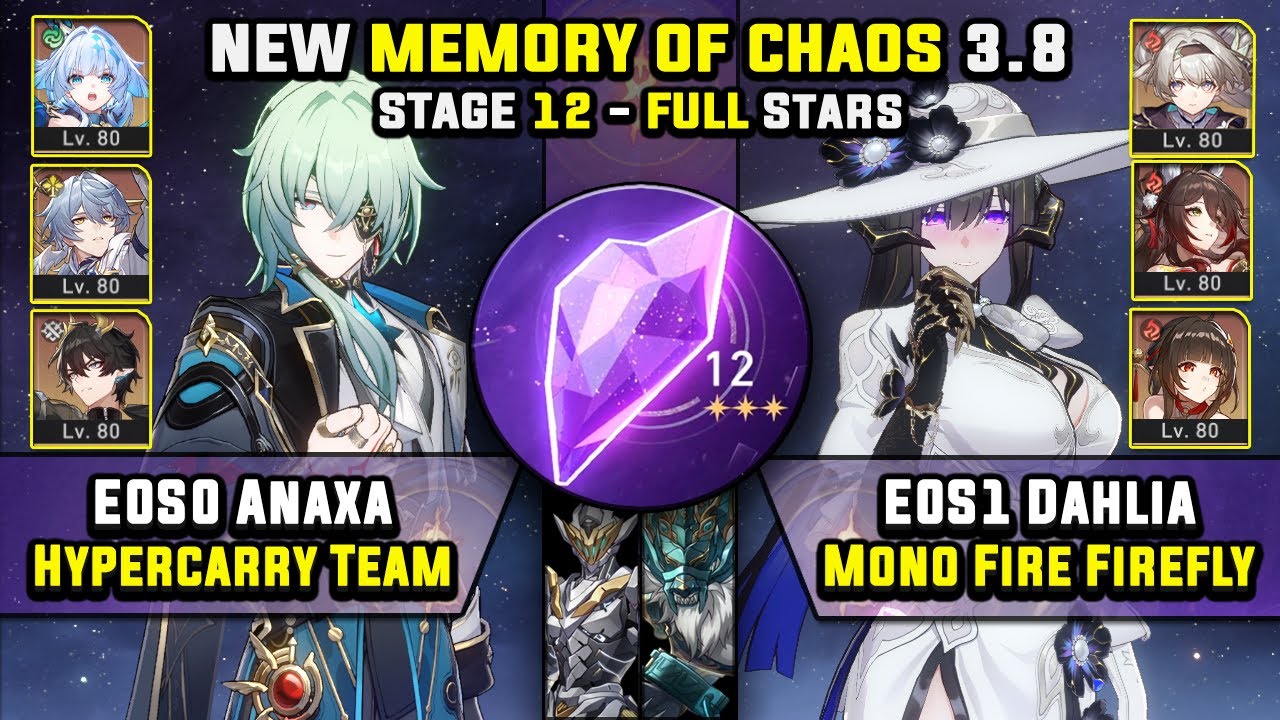 E0 Anaxa Carry & E0 Dahlia Team W/ Firefly (3 Stars) Memory Of Chaos 12 Honkai Star Rail 3.8