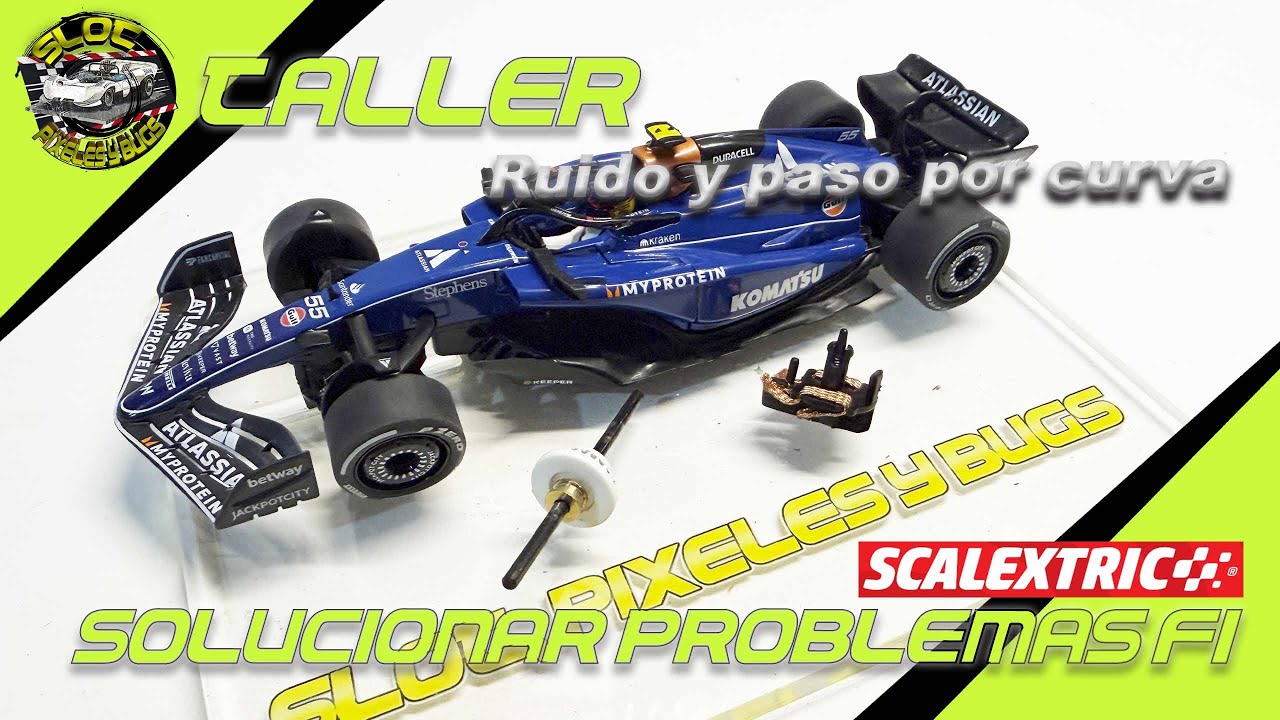Solucionar paso por curva y ruido en F1 2025 de Scalextric, Taller