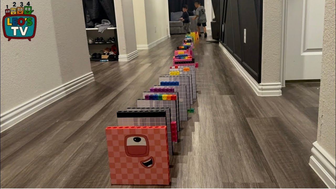 Цепная реакция домино NumberBlocks с Винсентом | | Телевидение Лео