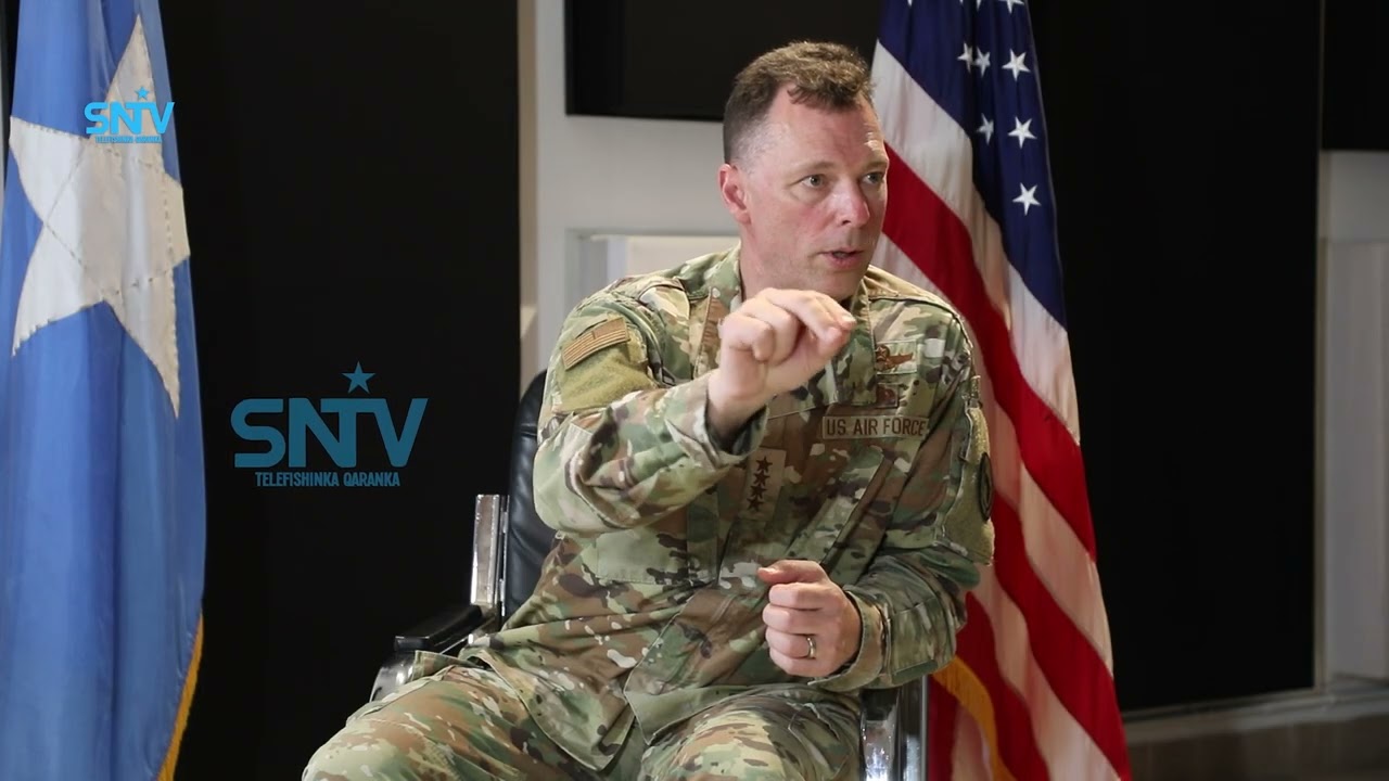 Taliyaha cusub ee AFRICOM, General Dagvin R.M. Anderson, oo wareysigii ugu horeeyey siiyey SNTV.