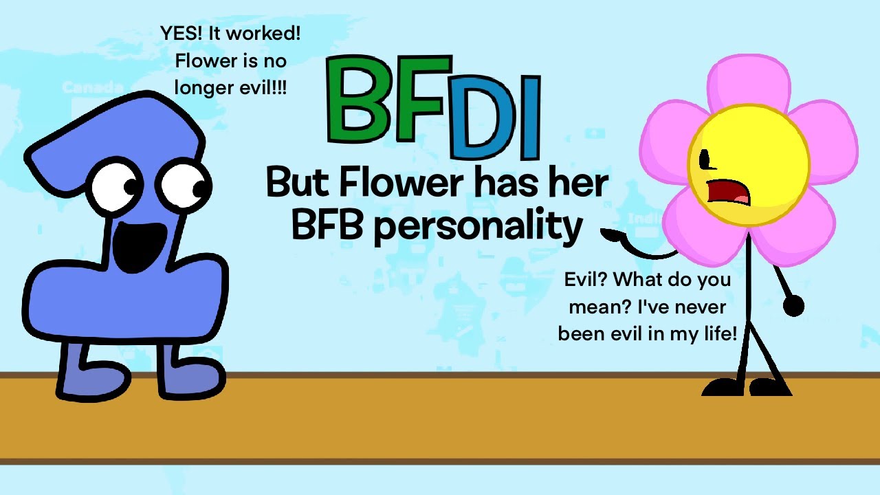 BFDI, но у Флауэр есть личность BFB (Что, если BFDI)