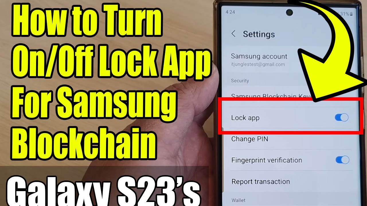 Galaxy S23's: How to Turn On/Off LOCK APP For Samsung Blockchain Wallet
