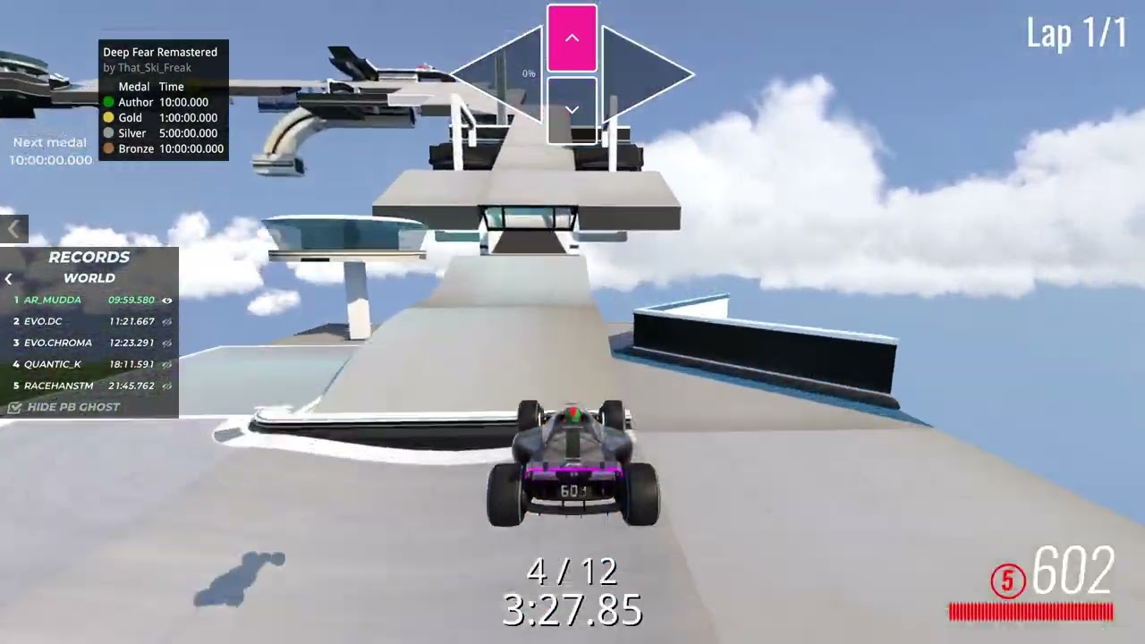 Deep Fear Remastered | Hard Fullspeed Trackmania 2020 Map | World Record AR_Mudda 9:59.580