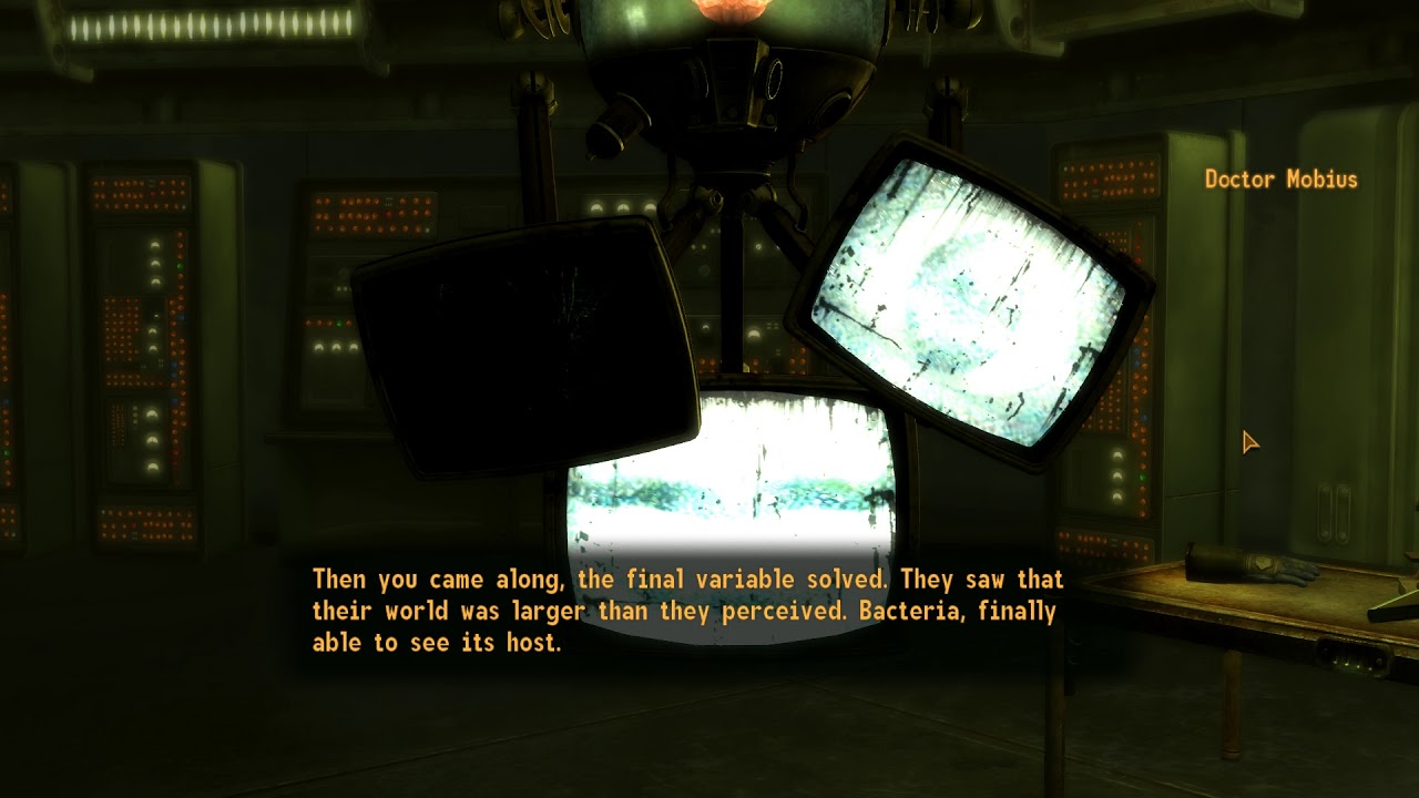 Fallout New Vegas - Doctor Mobius/Courier's Brain dialogue