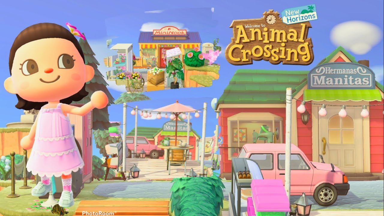 Decorando la ZONA COMERCIAL de mi isla | Animal Crossing New Horizons