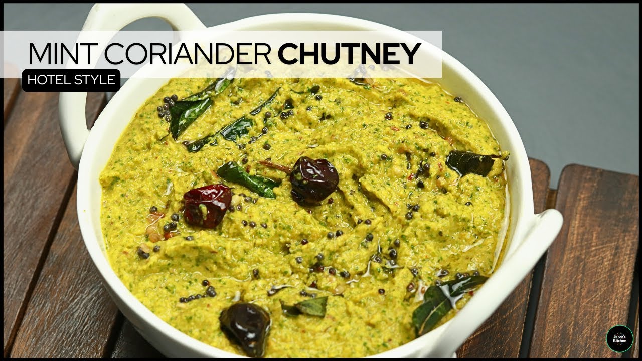 Hotel Style Yellow Chutney | Mint Coriander Chutney for Idli/Dosa | South Indian Breakfast Side Dish