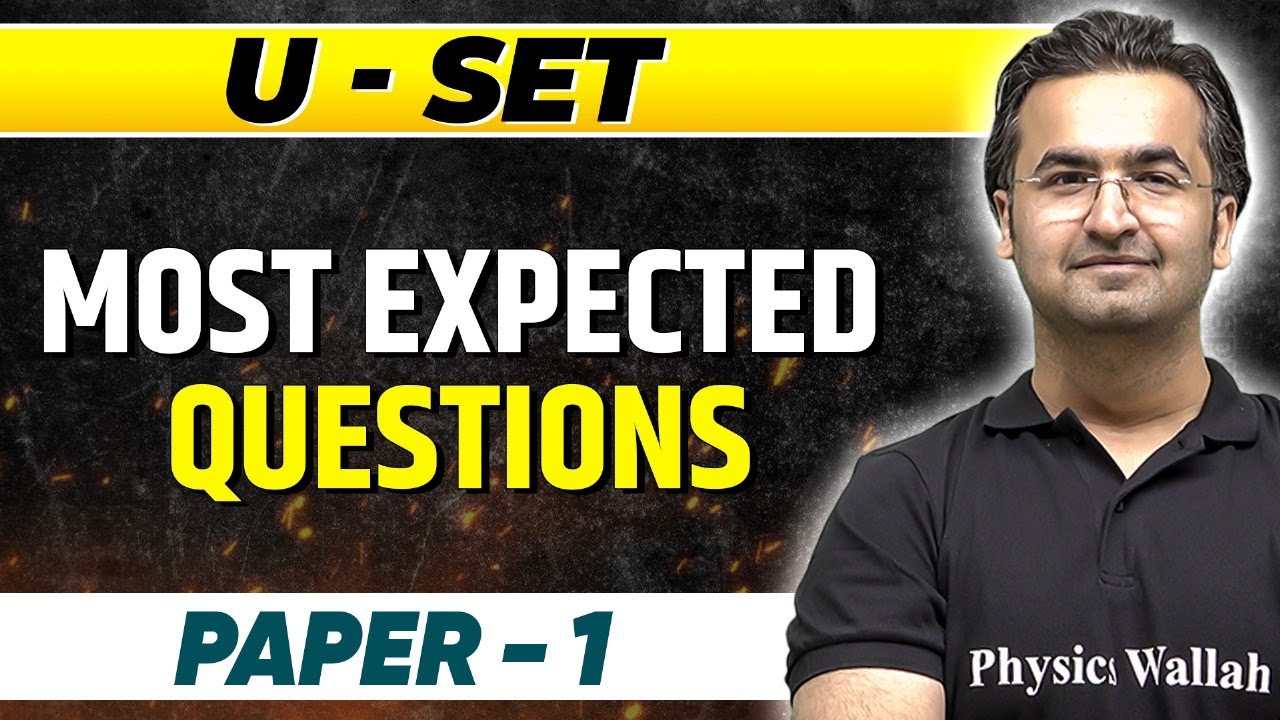 Uttarakhand SET Exam 2024 : USET Paper 1 Most Expected Questions || UGC NET 2024