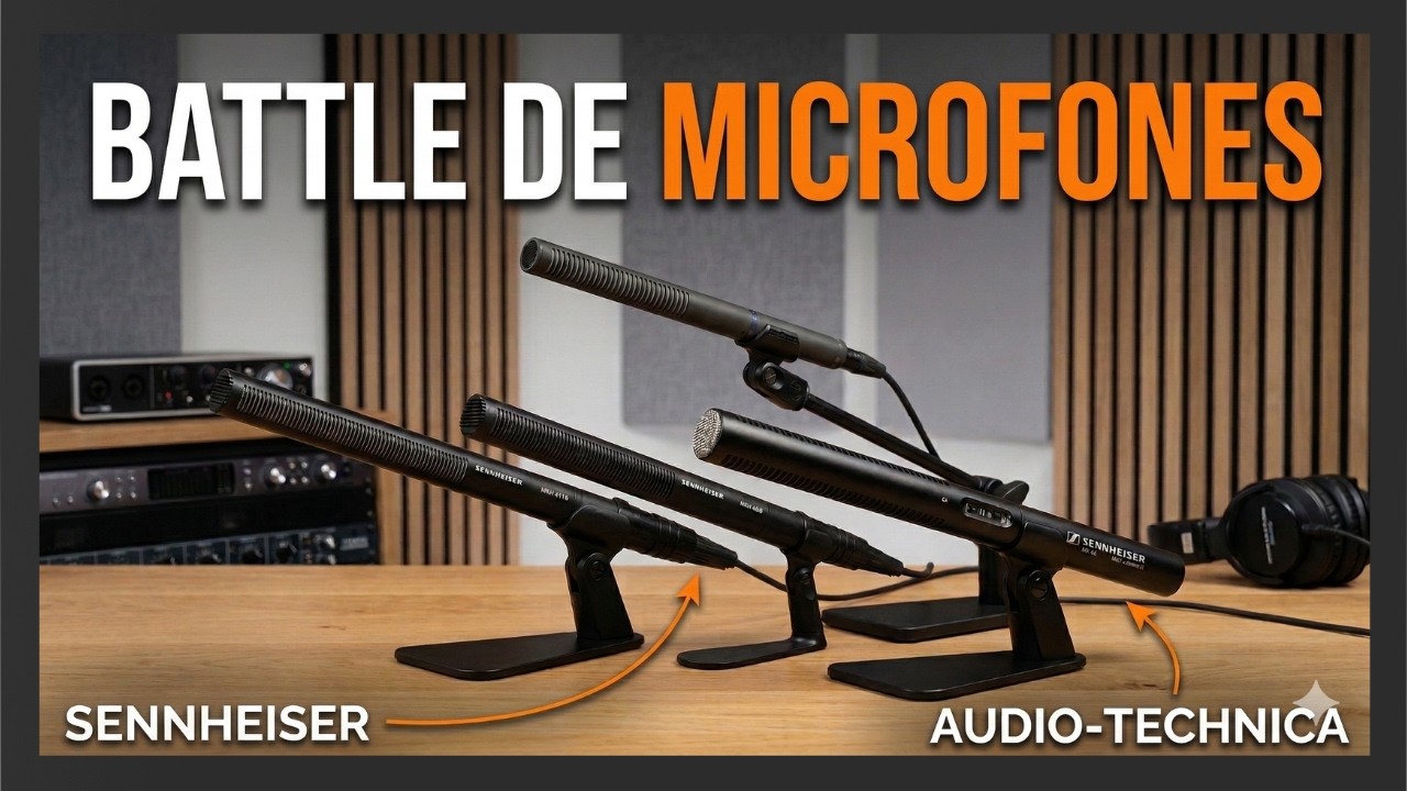 MEGA TESTE DOS MICROFONES SHOTGUN: MKH416, ME67, MKE600, ME66 e AUDIO-TECHNICA AT897 (EM PORTUGUÊS)