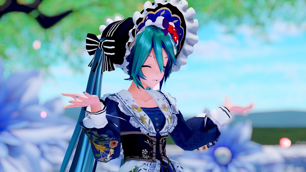 【MMD】『メルト/melt』「Hatsune Miku/YYB式改変 初音ミク百日菊终愿」【4K 60fps h265】