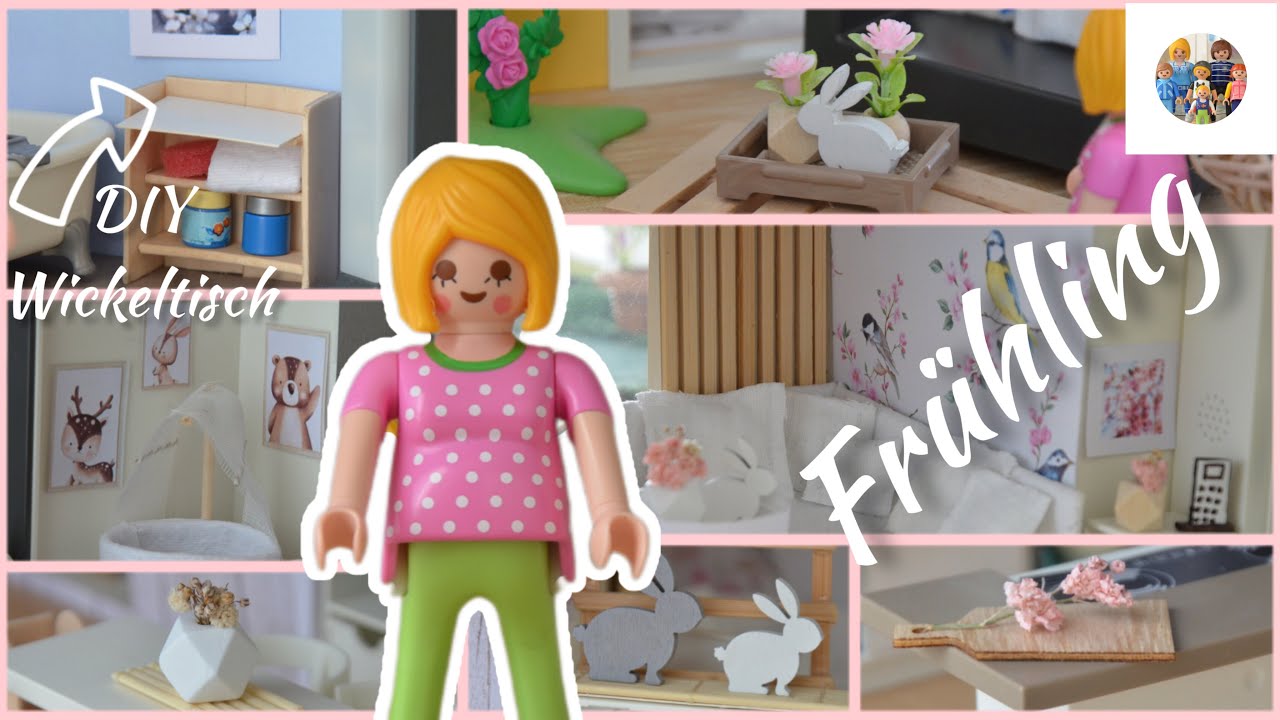 Frühlingsroomtour 2024 🌺// DIY Wickeltisch// Pimp my Playmobil Film deutsch