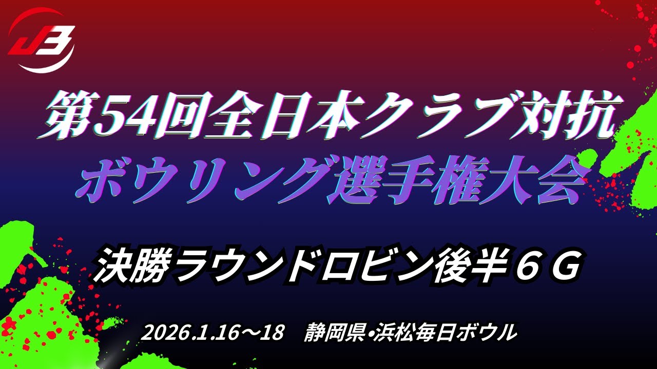 【13～16L】第54回全日本クラブ対抗ボウリング選手権大会　決勝ラウンドロビン（後半６G）