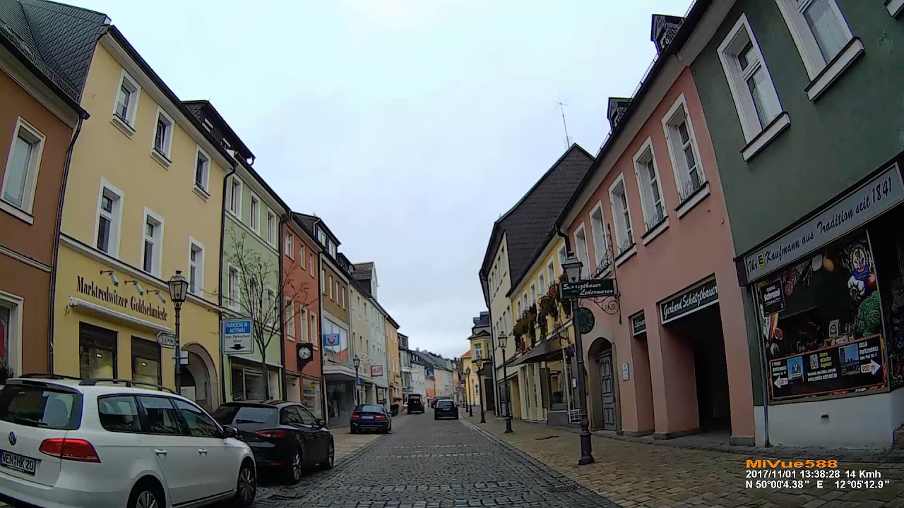 D: Große Kreisstadt Marktredwitz. Landkreis Wunsiedel. Kleine Stadtrundfahrt. November 2017
