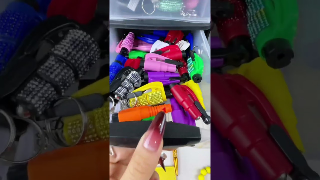 All gold order!!⭐️⭐️which one next? #asmr #keychain #usa #fyp #diy #safety #selfdefense #packing