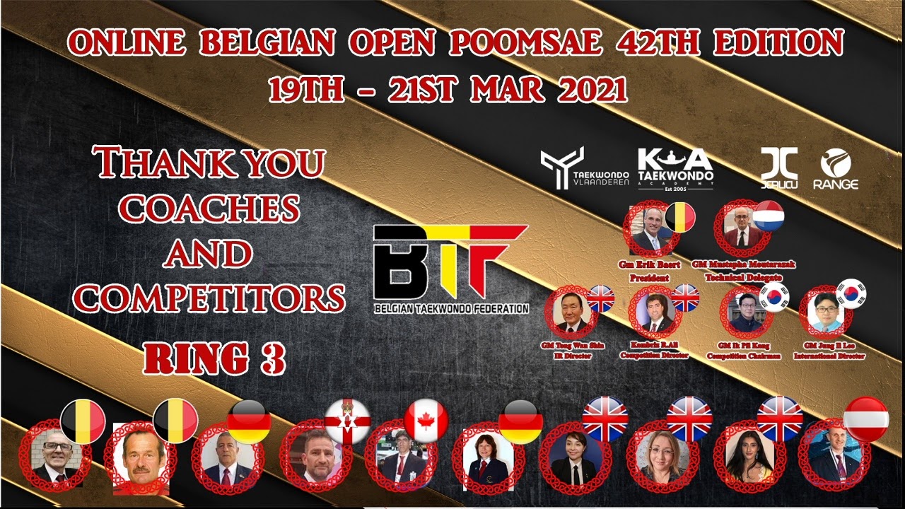 Day 2, Ring 3, Belgian Open Poomsae 2021 #BOB2021
