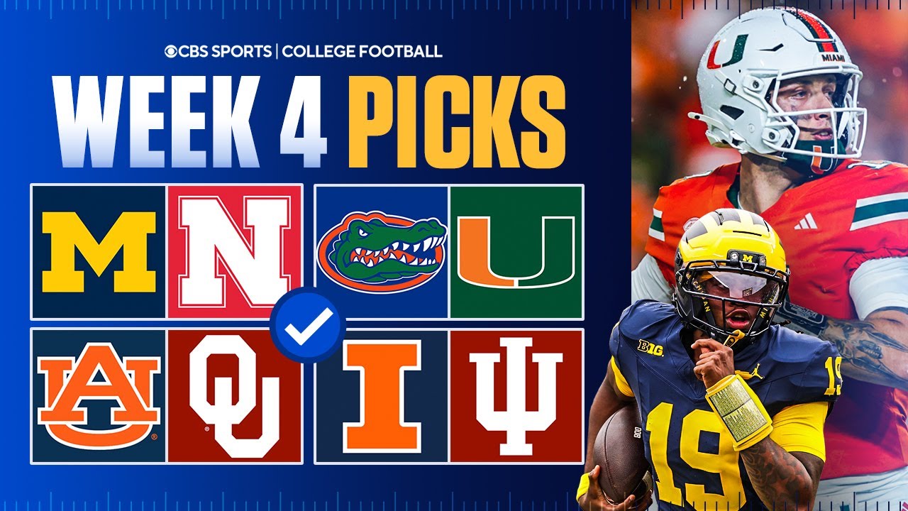 College Football Predictions & Best Bets For Week 4 [Michigan vs Nebraska, Florida vs Miami & MORE]