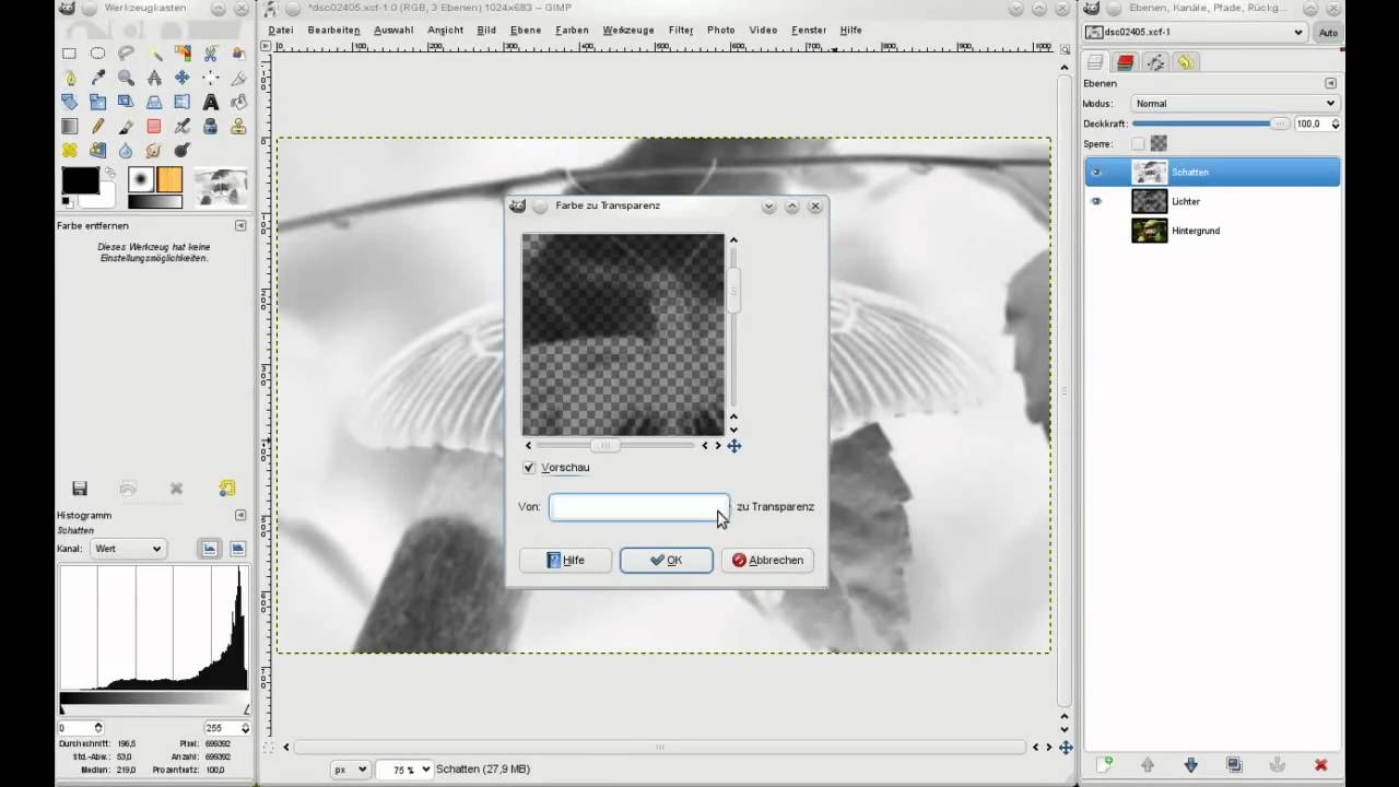 Video Tutorial: Schatten und Glanzlichter korrigieren mit The GIMP (deutsch|german)