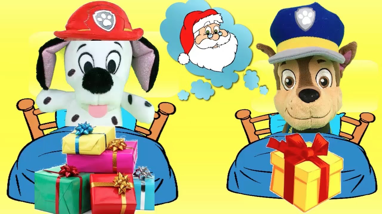 Paw patrol en Navidad / Papá Noel trae los regalos y juguetes de la patrulla canina en español