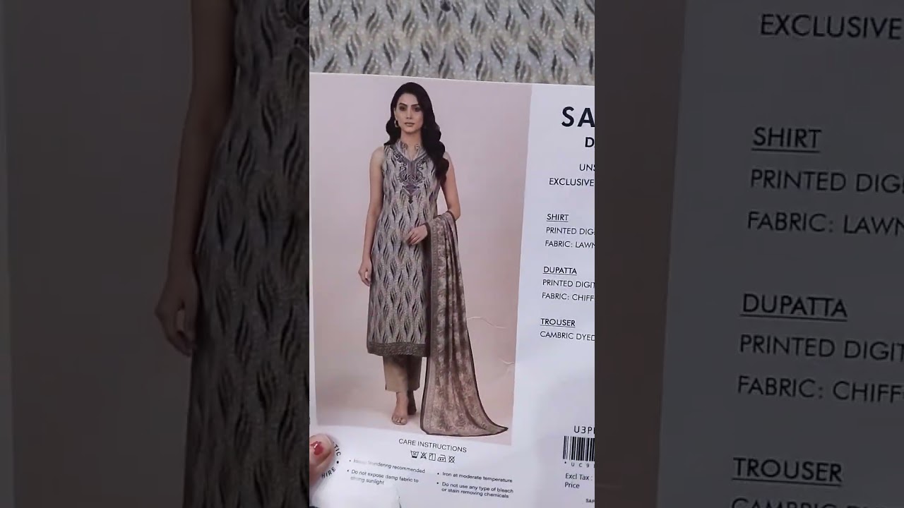 ✨saphare Lawn 3 Piece Suit | Chiffon Dupatta | Latest Summer Collection | Sonia Clothing ✨