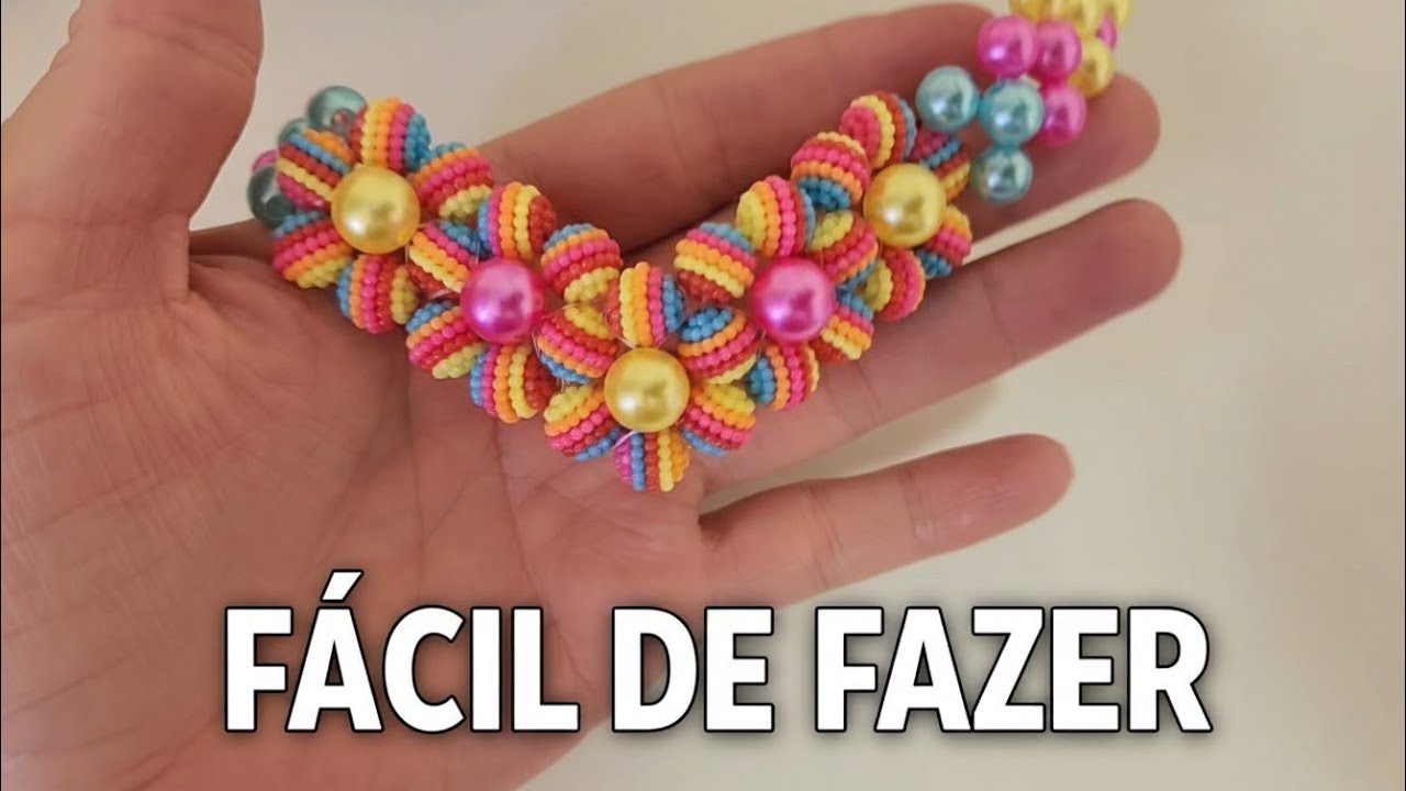 CHINELO DE CARNAVAL COM PÉROLAS COLORIDAS | MODELO FÁCIL PARA INICIANTES