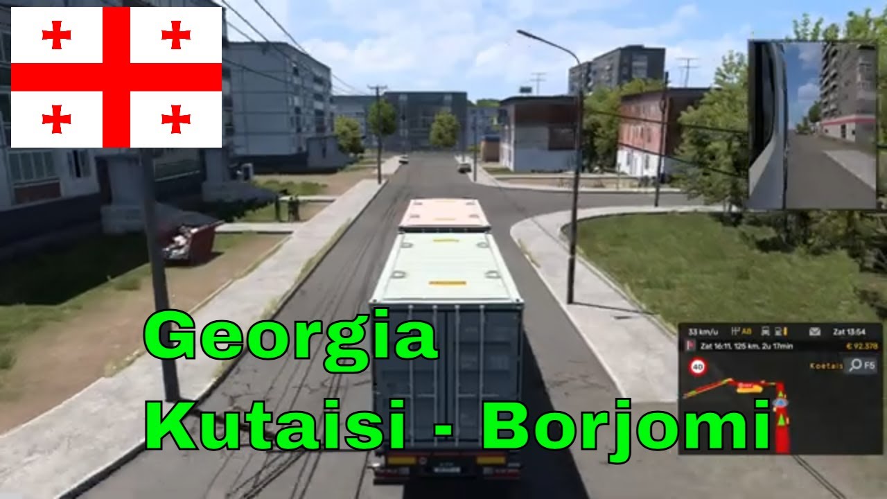 Euro Truck Simulator 2 Грузия Кутаиси - Боржоми Промодс 2.72 Геймплей