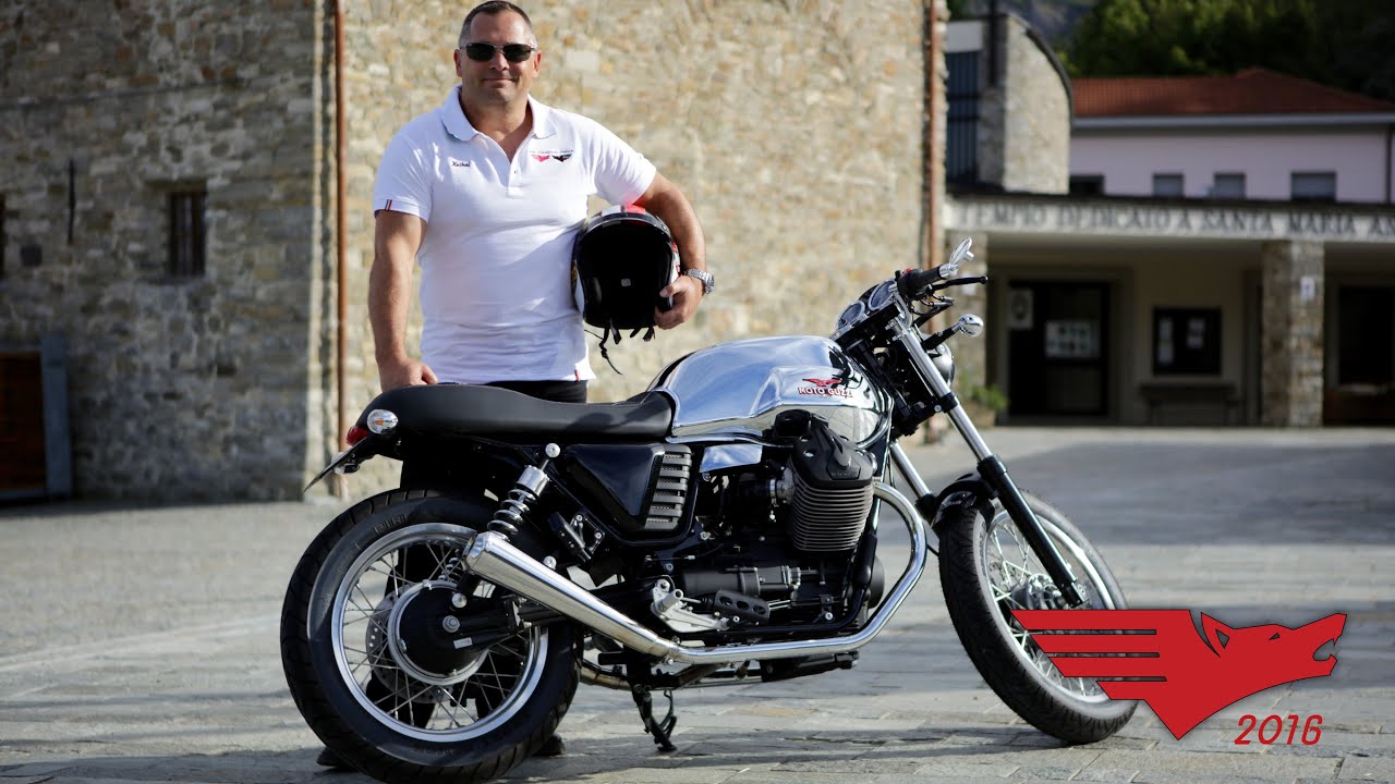 Andy Jekinson of Team T3 Racing on Moto Guzi Motorbike At Best of Italy Race 2016