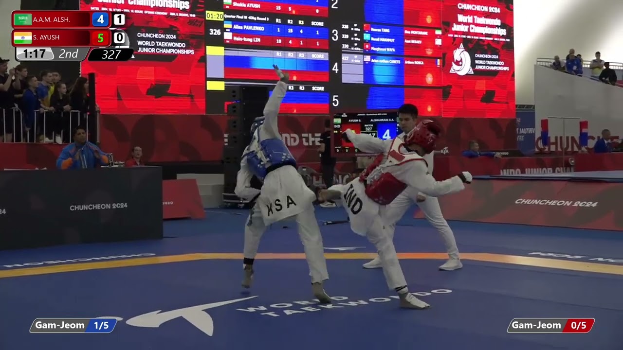 327 Quarterfinals Men  51kg KSA A A M  ALSH  IND S  AYUSH
