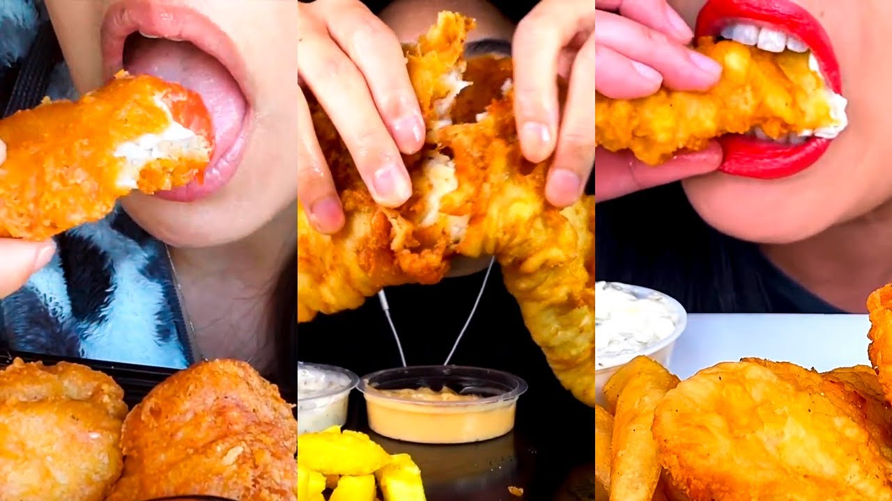 ASMR Extreme Crunch FRIED FISH - REAL Eating sounds | MUKBANG COMPILATION