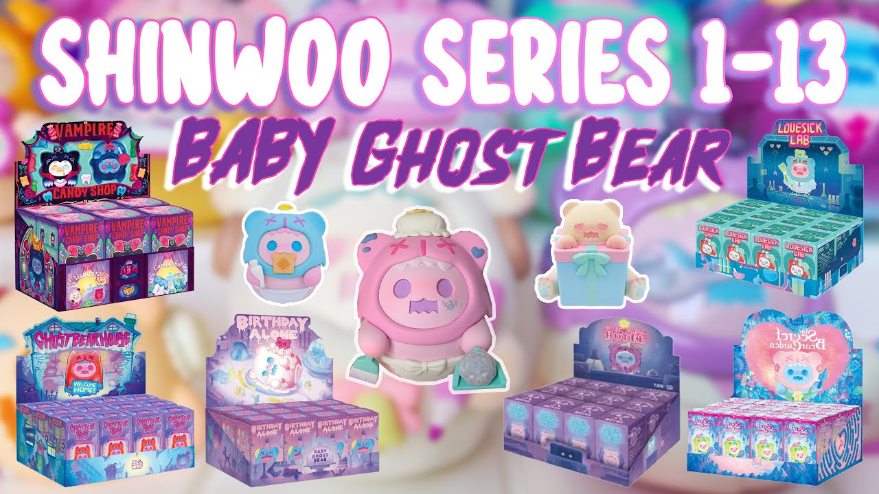 120+ ShinWoo Ghost Bear Blind Boxes! 8 FULL SETS! Series 1-13 by Finding Unicorn x Shin Woo