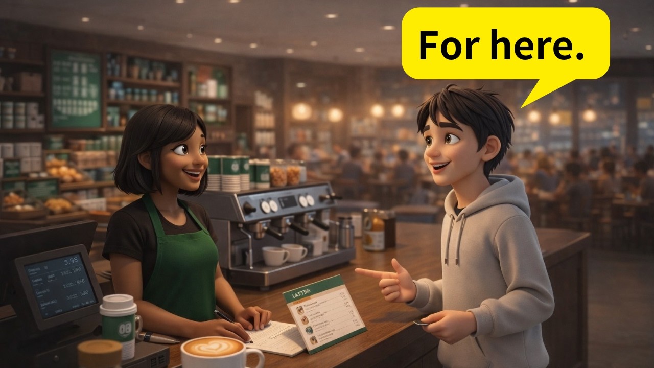 How to Order at a Cafe - Slow and Easy English For Beginners