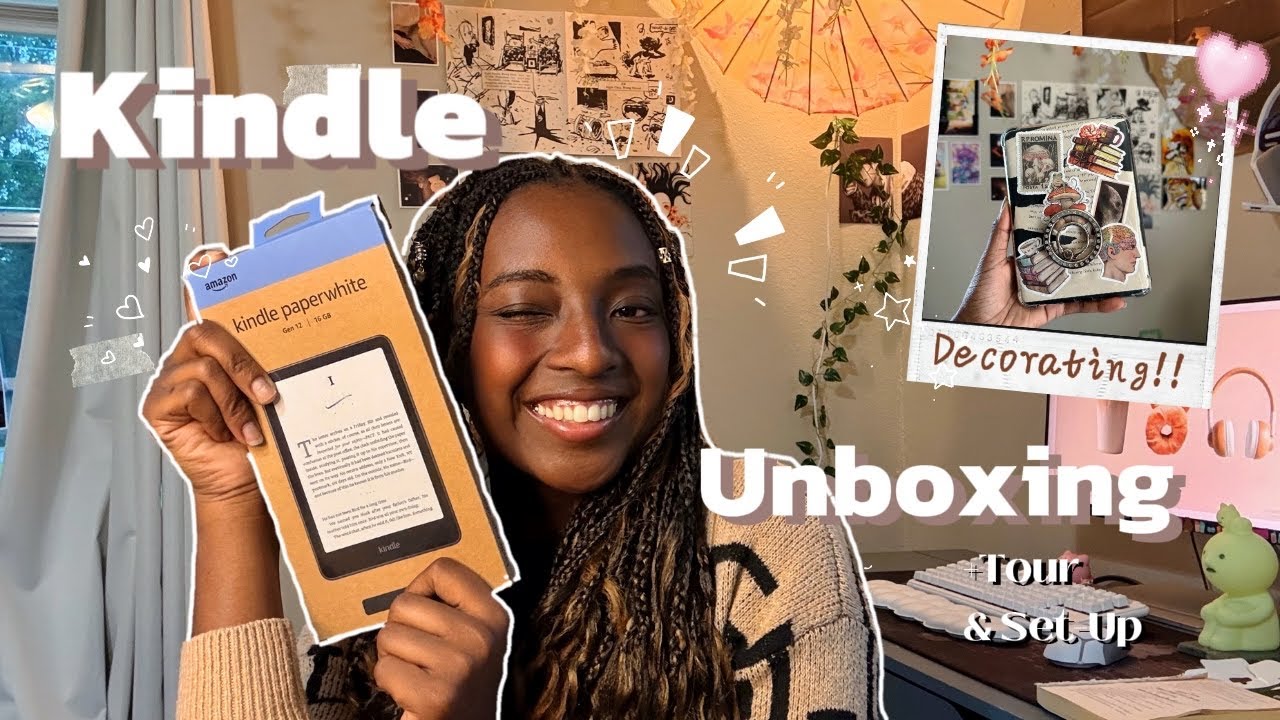 I got my first Kindle Paperwhite!!📖Unboxing,setup + reading vlog ✨
