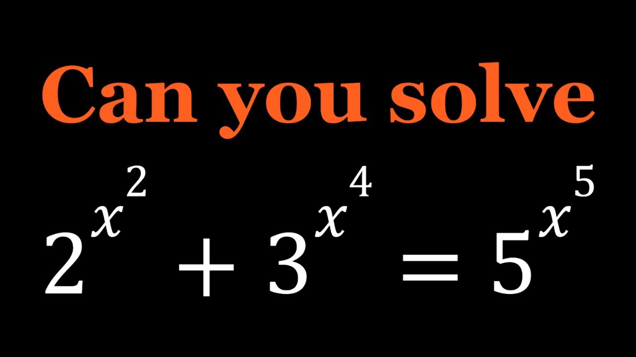 A Beautiful Exponential Equation from Romania
