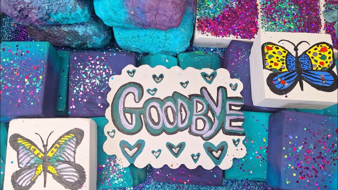 NOT GOODBYE - I'm back! | Dyed Gym Chalk | Pasted | Reforms | ASMR | Satisfying | Sleep Aid