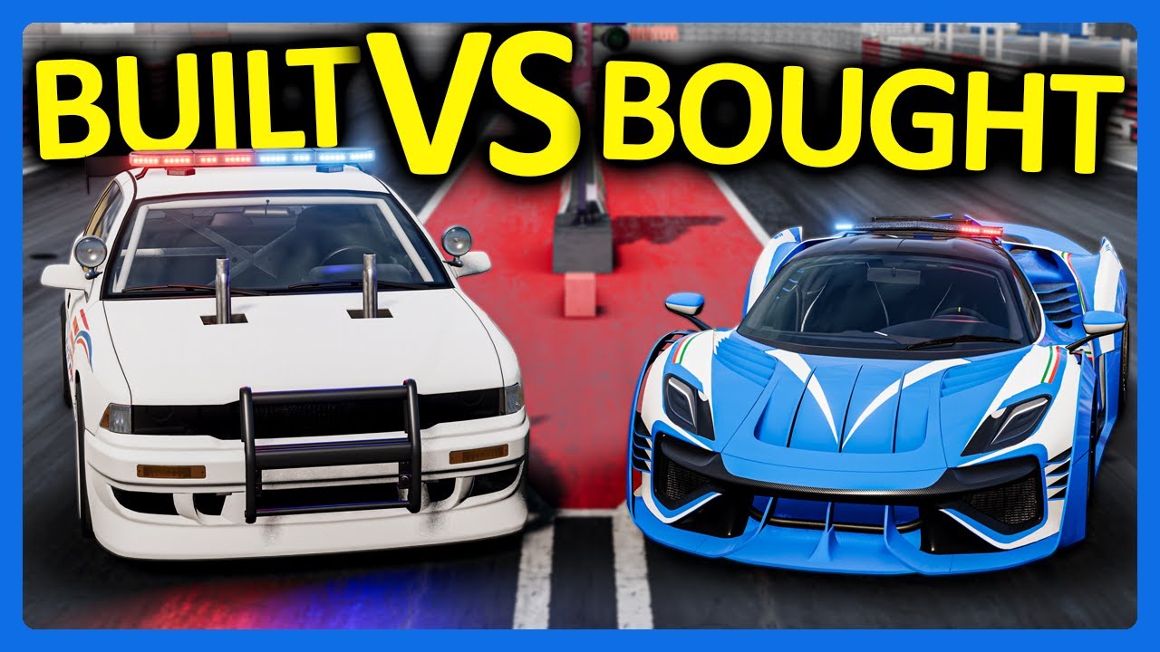 Соревнование «Построенные против купленных полицейских машин» в BeamNG!!