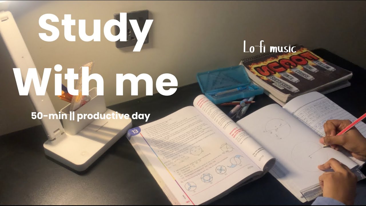 50-min ☁️ Study With Me || lo-fi music 🎹|| elorastudyvlogs 